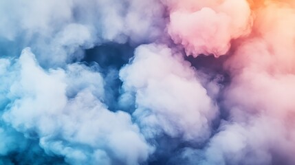 Colorful smoke clouds, aerial view