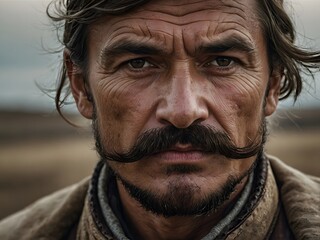 portrait photograph of a Cossack man 