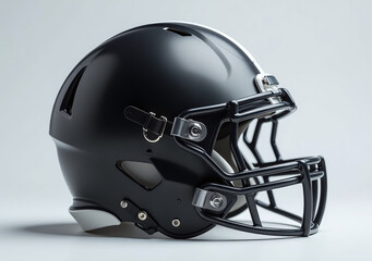 black football helmet features sleek design light grey