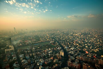 Fototapeta premium A view of Delhi, from above