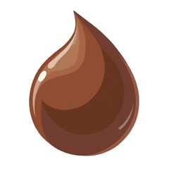 Chocolate droplets on a white background