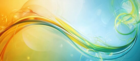 Obraz premium Ultra-modern mockup background with space for text f, decorated with dynamic swirling patterns, and a cheerful energetic atmosphere