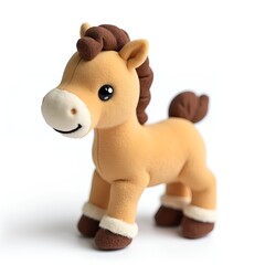 Horse puppet on white background