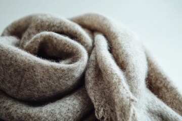 A close-up view of a blanket on a table