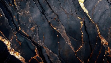 luxury black marble with gold veins, abstract mineral texture, elegant dark stone background, high-end design, modern decor