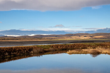 Landscape with a river, Kudafljot, Iceland