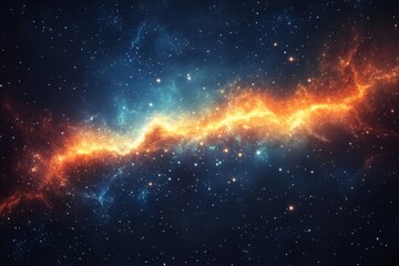 Obraz premium Stunning view of the milky way galaxy over a dark silhouette of mountains at night