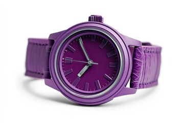 Purple watch isolated on white background