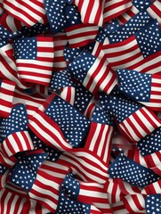 Obraz premium American Flag Wallpaper: A Patriotic Collection - A vibrant collection of American flags, symbolizing patriotism, freedom, unity, pride, and heritage. Perfect for desktop or mobile wallpaper.