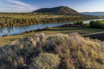 Flathead River in the Mission Valley, Montana, USA.