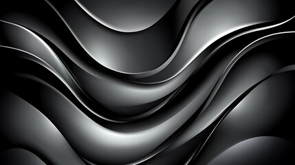 Fototapeta premium Dark gray waves abstract background