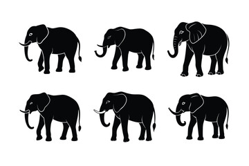 Elephant silhouette collection