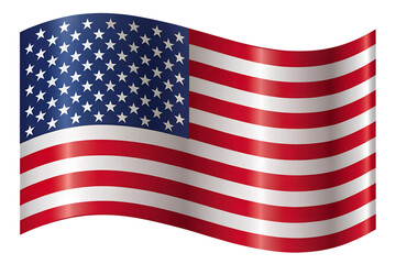 Obraz premium american flag on white background