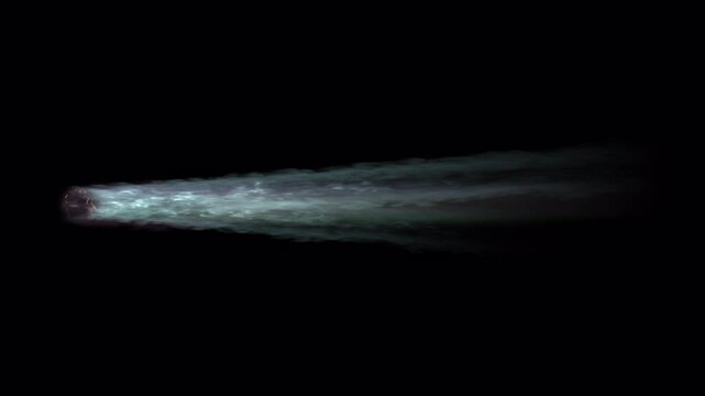 Animated Comet with Transparency for Compositing