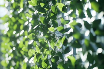 Obraz premium A close-up shot of a bunch of green leaves, ideal for use in nature and outdoor-themed designs