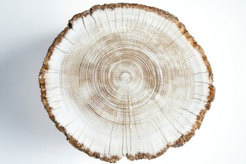 Fototapeta premium A detailed shot of wood grain on a white background