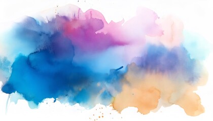 Vibrant Watercolor Blending with Blue and Pink Hues