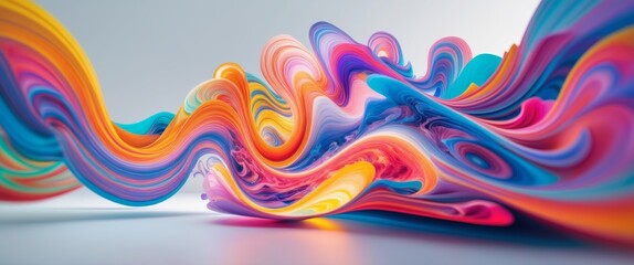 Abstract Colorful Swirls and Organic Shapes Design