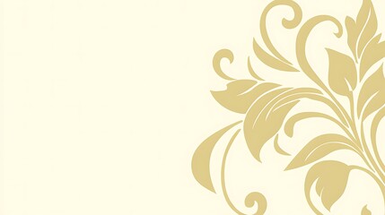 Elegant floral design, cream background