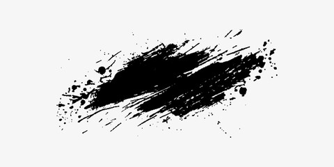 Brush stroke and texture. Smear brush on a white background.