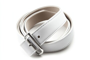 White belt isolated on white background