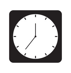 Wall clock. Simple wall clock. Classic design wall clock. Analog clock. time icon. Vector illustration.