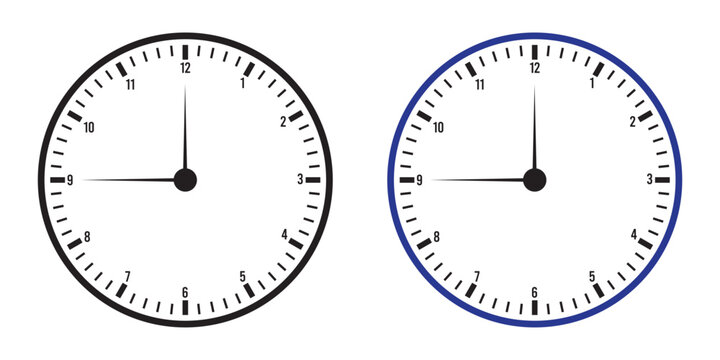 Clock icon vector isolated on white background. Time icon vector. Clock vector icon.