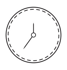 Clock time icon outline collection or set in black and white background.