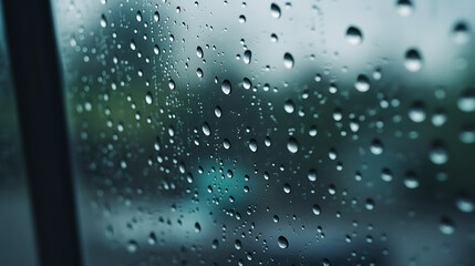 A window with raindrops on it