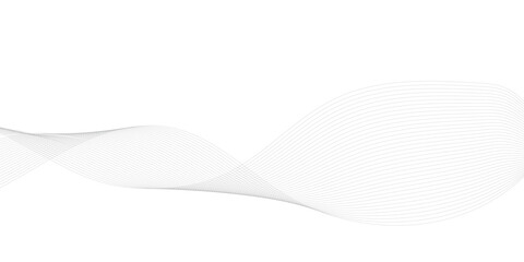 Fototapeta premium White abstract geometric curve lines background. Grey, white lines background. Digital future technology concept.
