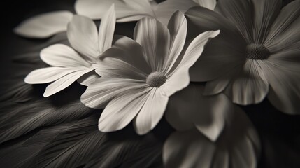 Elegant White Floral Arrangement with Delicate Petals and Leaves