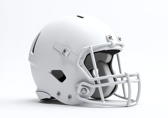 Fototapeta premium white american football helmet rendered isolation white background graphic design