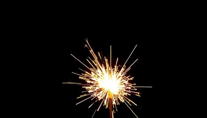 Fototapeta premium a fireworks is lit up in the dark sky