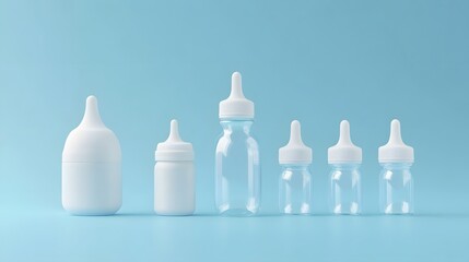 Assortment of Modern Baby Bottles for Infant Feeding Needs