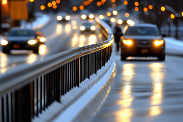 busy Trucking on the Highway to city