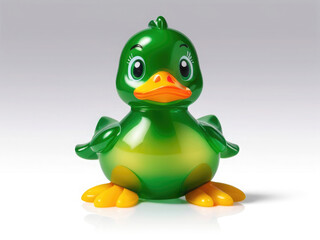 Fototapeta premium yellow duck toy isolated on transparent background