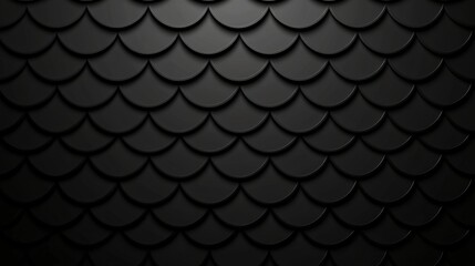 Dark Interlocking Scale Pattern Texture for Unique Background Design Resource Surface Construction.