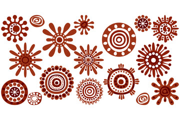 Brief colored flower pattern lines hand painted simple elements Symbol, ethnic, traditional. Seamless pattern, background. For holiday cards, prints, gift wrap, home and textiles. Vector illustration.