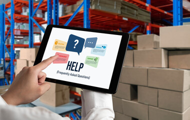 Help screen on the website provide answer to FAQ frequently asked question snugly with knowledge...