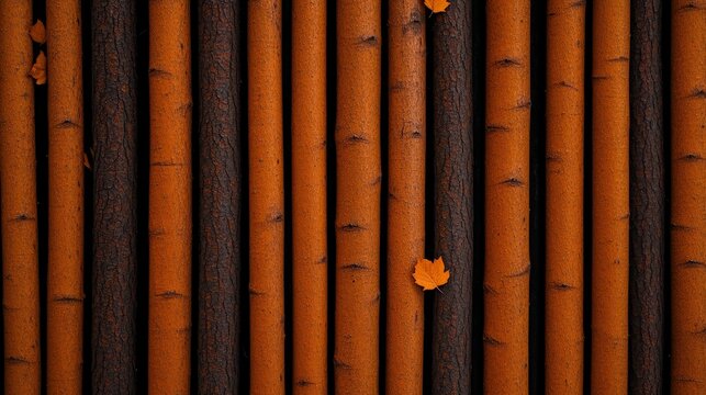 Birch Bark Texture: A close-up shot reveals the rich, warm tones and intricate patterns of birch bark, creating a striking textural backdrop.