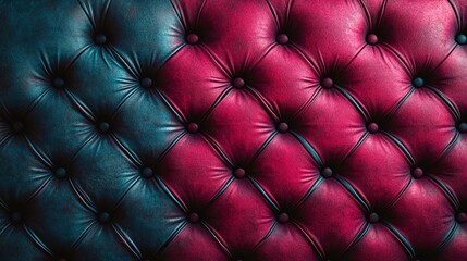 Fototapeta premium A red and blue couch with a blue stripe