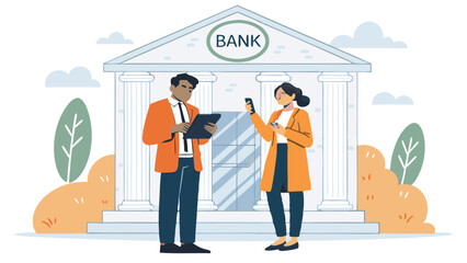 Adobe IllustratoBank and Finance Concept with Laptop, Coins, and Credit Card Iconsr Artwork