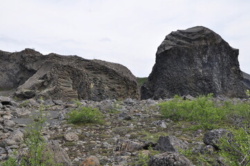 Fototapeta premium Basalt rock formations in northern Iceland