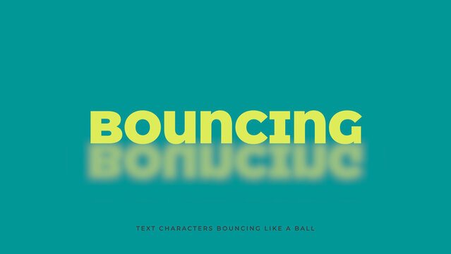 Text Characters Bouncing Like a Ball