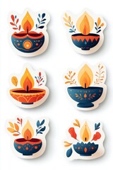 Ornate candles illuminate festive designs.