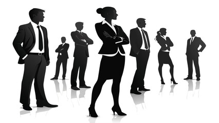 Adobe Illustrator Arbusiness man
Collection of Businessmen in Suits with Beards - Black and White Vector Illustration