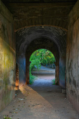 Fototapeta premium The gate of the historic Dutch Fort in Negombo, Sri Lanka, Asia 