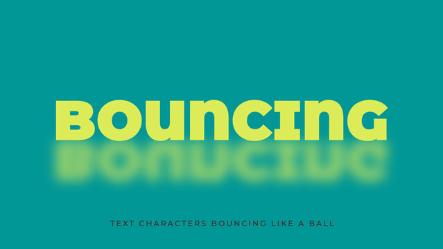 Text Characters Bouncing Like a Ball