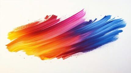Vibrant abstract paint stroke blending warm and cool colors, creating a dynamic visual effect