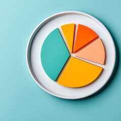 Obraz premium Pie chart visualizing recovery efficiency by type of disaster